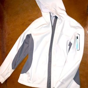 White jacket with hood
